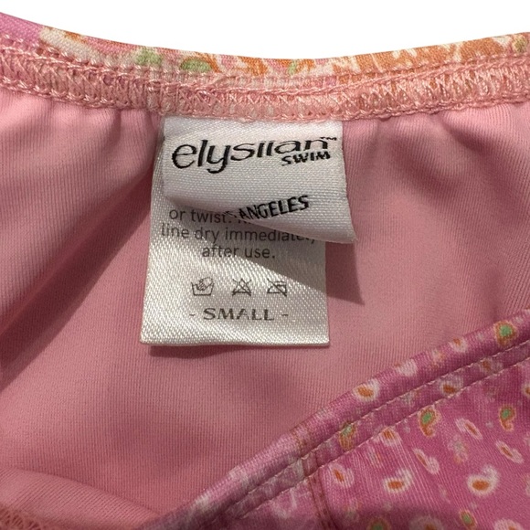 Elysiian Nantucket Bikini NWT Top (Sz L) and NWOT Bottom (Sz S) - Pink Paisley - Picture 16 of 16